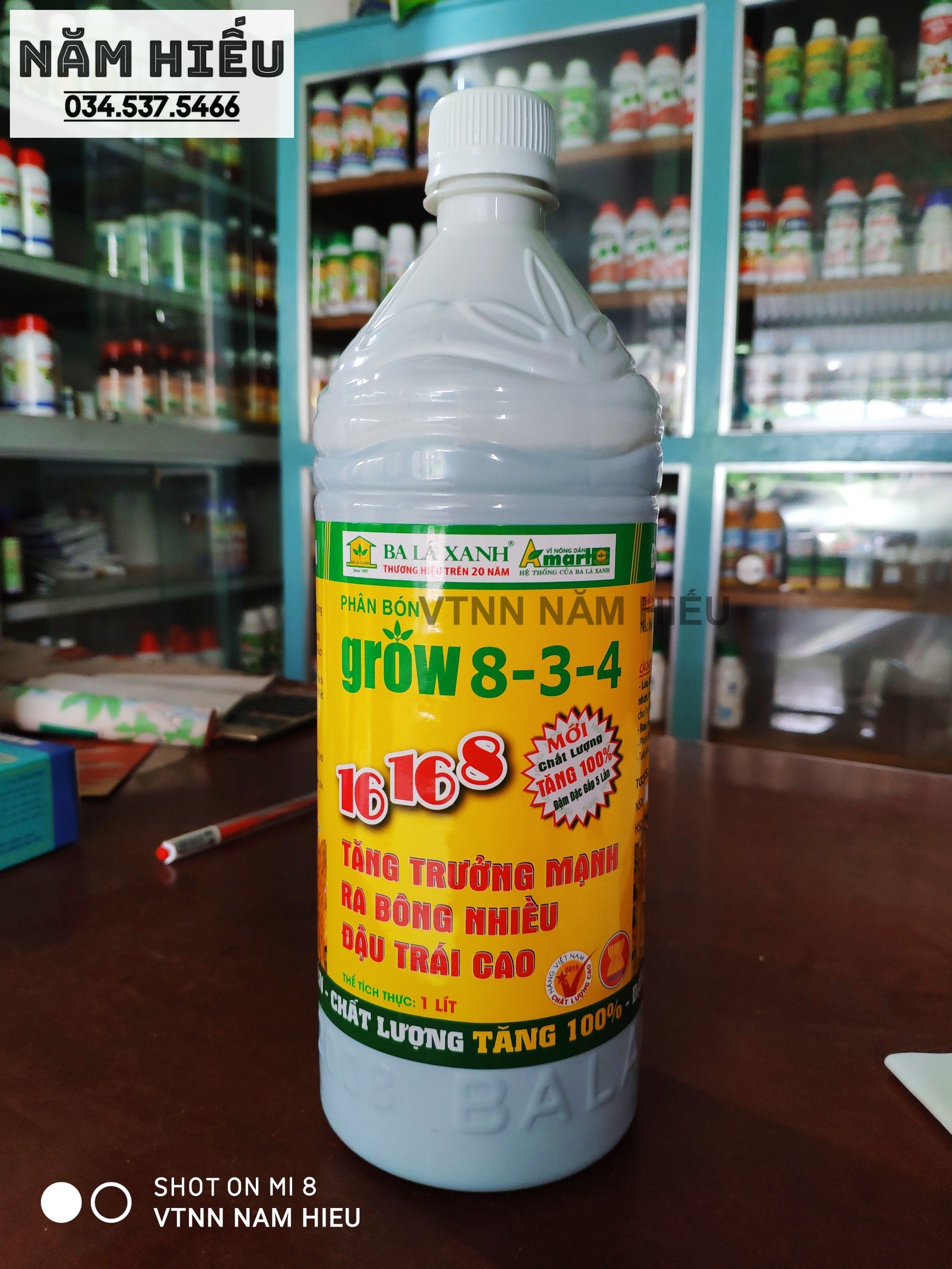 Phân bón lá 16168 Grow 8-3-4 - Tăng trưởng mạnh - Ra bông nhiều - Đậu trái cao - Chai 1L