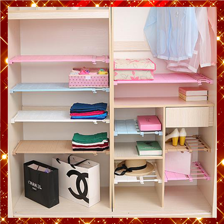 (Giá kéo dài từ 38 đến 55cm rộng 35) Kệ chia ngăn tủ đa năng chịu được 20kg
