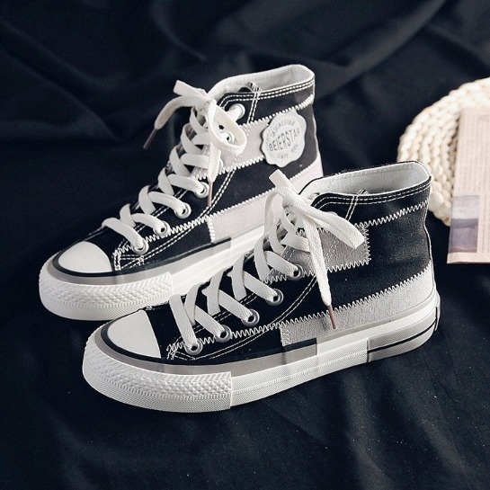 Giày Vải Cao Cổ phong cách Hàn mẫu mới 2021