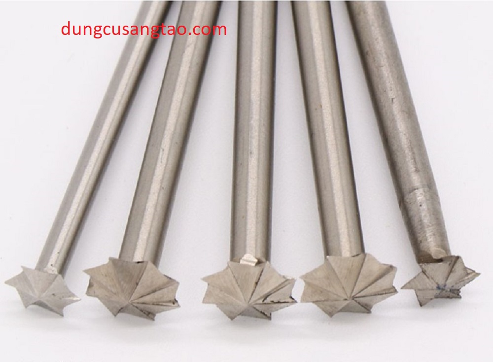 Điêu khắc gỗ cán 3mm / Mũi điêu khắc tóc, vỏ sò, rễ cây