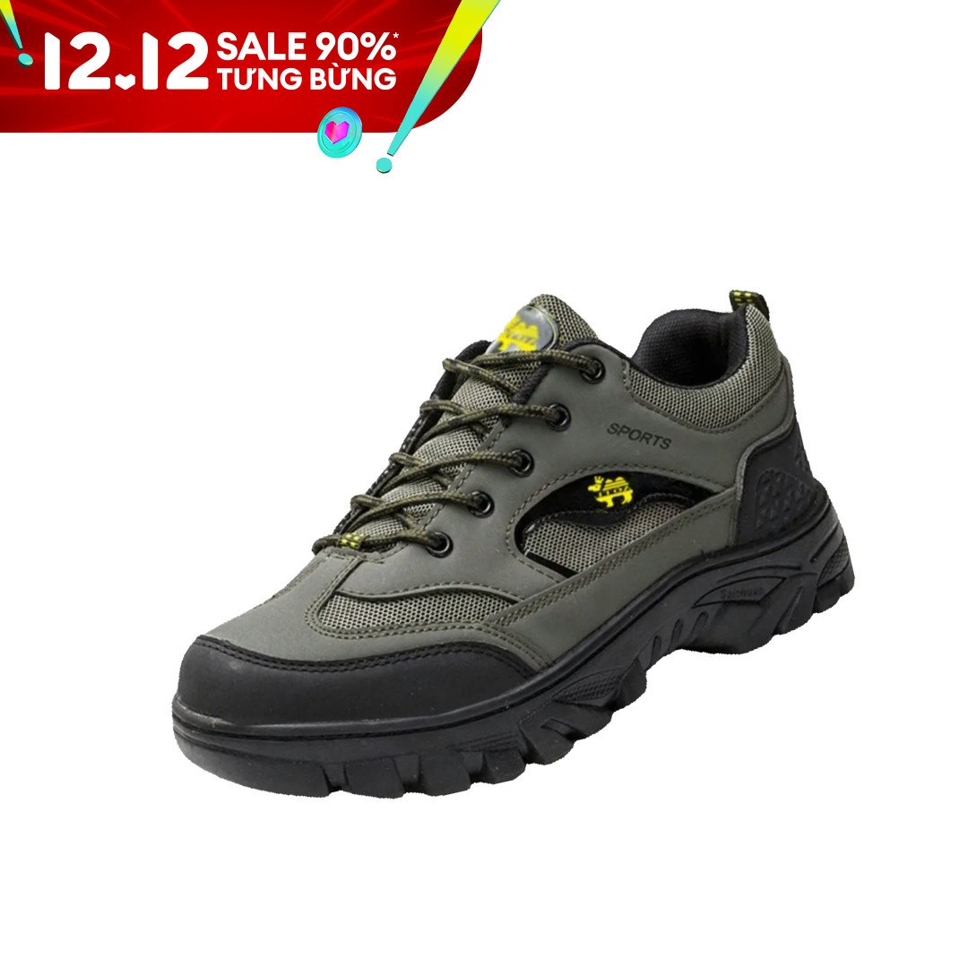 Giày Thể thao cho nam nữ phù hợp leo núi đi công trường dã ngoại du lịch hoạt động ngoài trời form cứng cáp chống trơn tăng ma sát màu xanh nhạt S 68