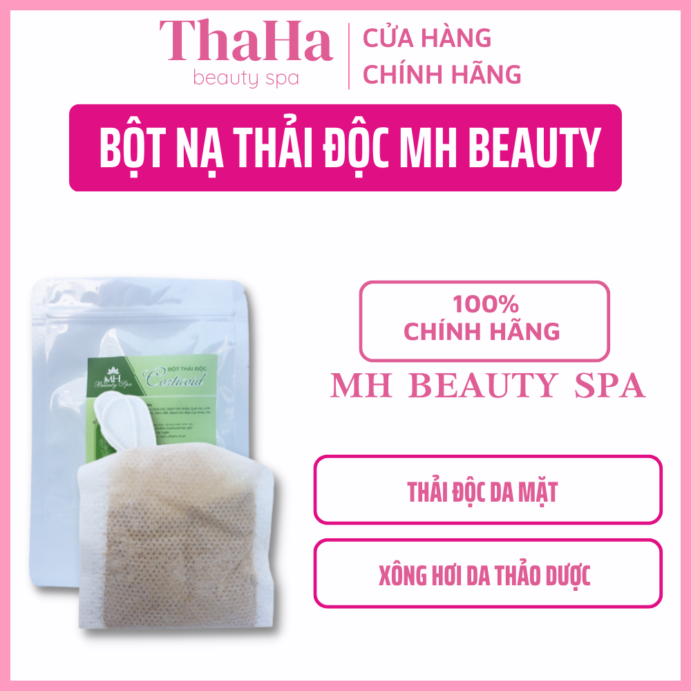 Bột xông hơi thải độc MH Beauty Spa corticoid 10g x 5 gói, Thải độc da mặt xông hơi da thảo dược