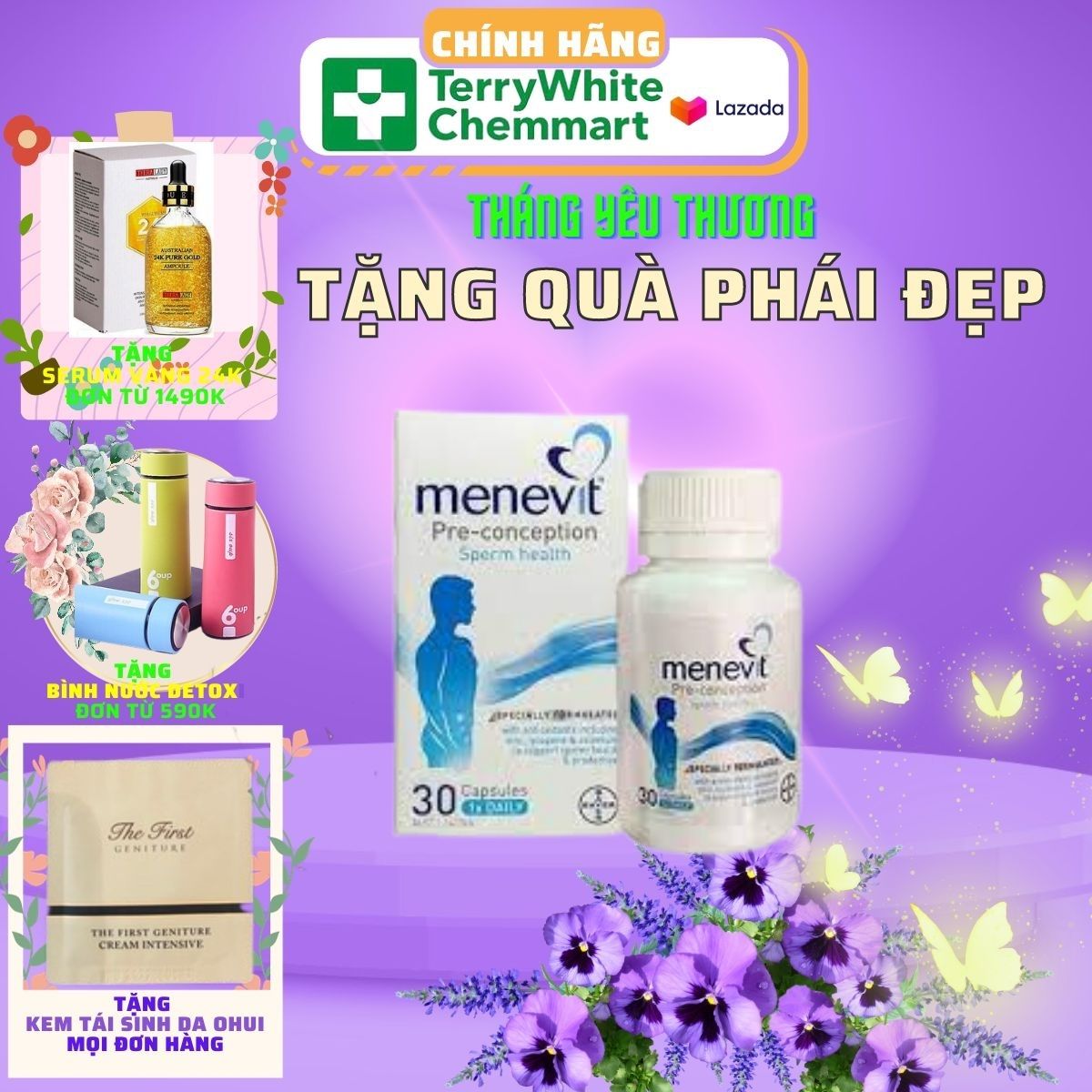 Viên uống Menevit pre-conception, Úc nâng cao chất lượng tinh trùng, giảm vô sinh cho nam giới