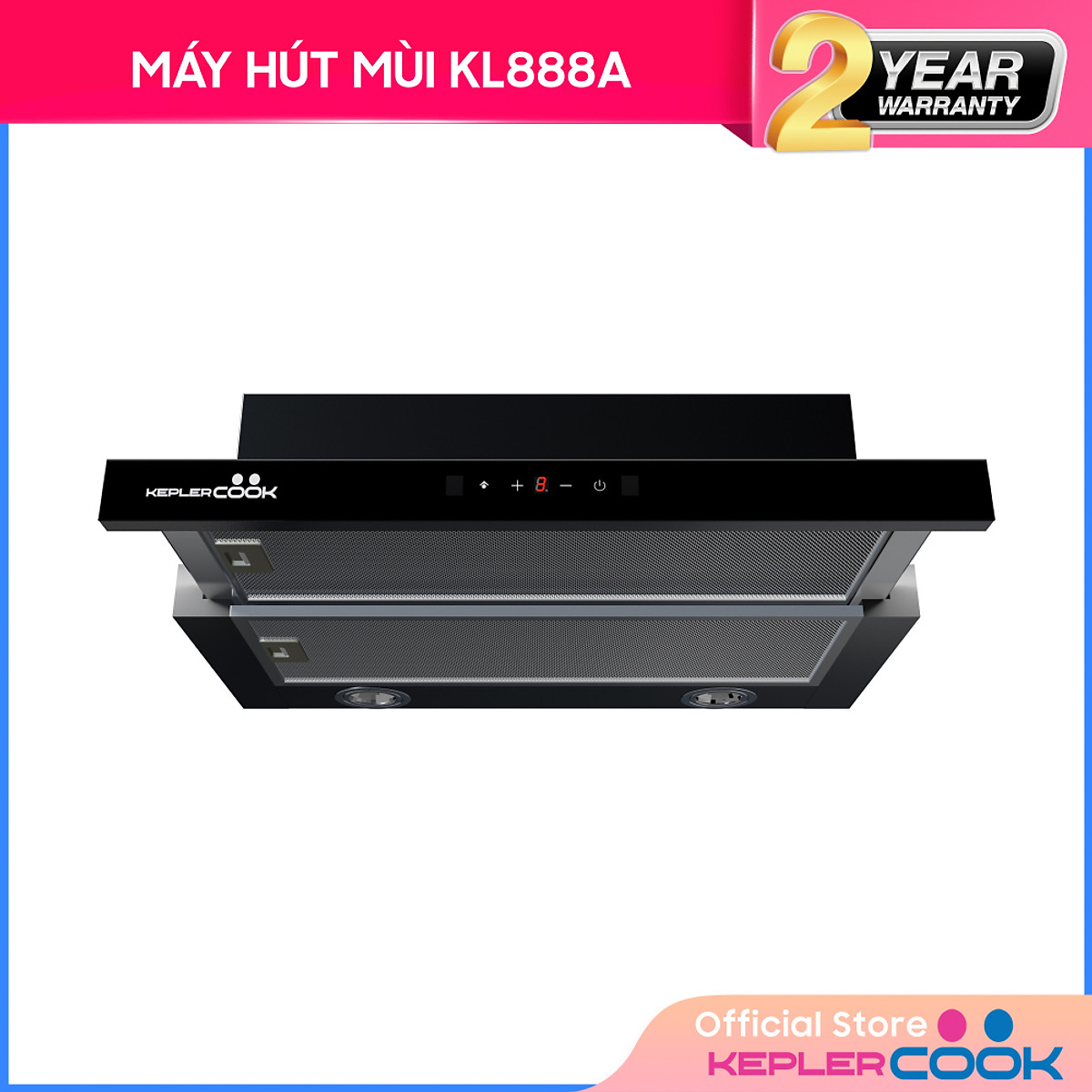 Máy hút mùi âm tủ 90cm Keplercook KL660IX - Inox cao cấp, công suất 750 m³/h