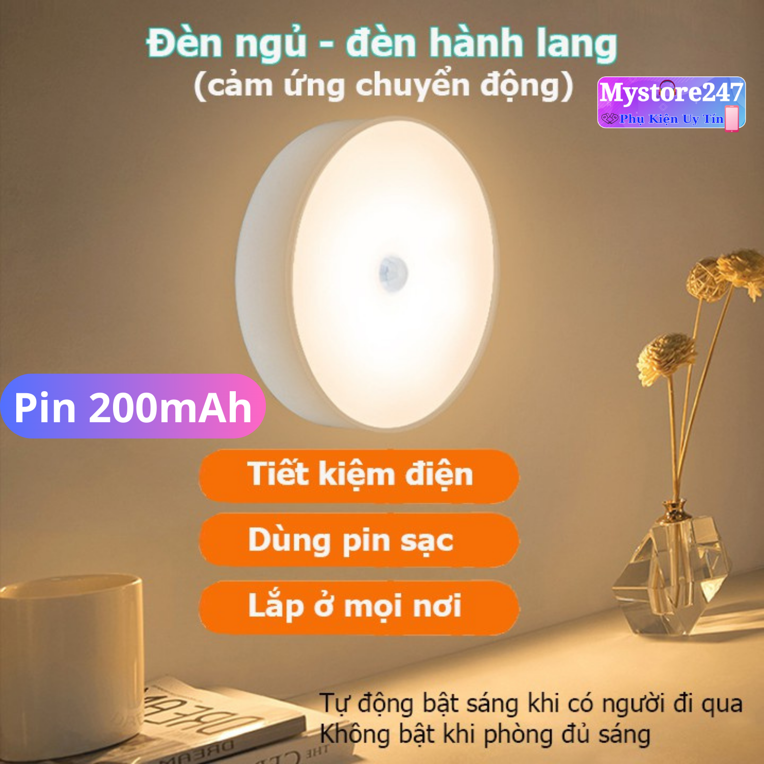 Đèn Cảm Biến Chuyển Động, Đèn Led Thông Minh Phát Hiện Chuyển Động Vào Ban Đêm Dán Tường Không Dây, Góc Cảm Ứng Rộng, Thích Hợp Cho Mọi Không Gian