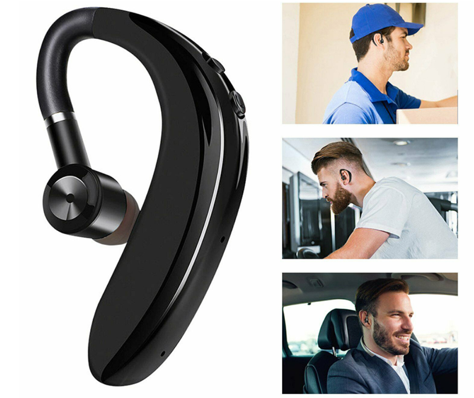 Tai Nghe Móc Tai S109 Bluetooth 5.0, đàm thoại to rõ kết nối được với 2 điện thoại.