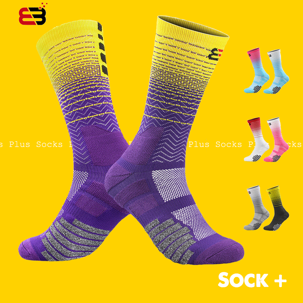 [Chính hãng] Tất thể thao Nam Sport 8 Cao cổ  2 màu dày dặn Chống trơn Thể thao chuyên dụng ( Tất bóng rồ, đá bóng, gym, chạy bộ,..)