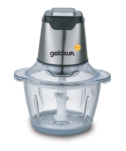 ( Loại công suất 450W) Máy xay thịt đa năng GOLDSUN CR2201, dung tích 1.2L, Cối thủy tinh, Lưỡi dao kép bằng Inox 304, BH chính hãng 1 năm