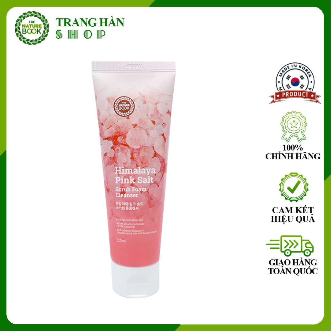 Sữa rửa mặt muối hồng himalaya the nature book chính hãng hàn quốc 120ml