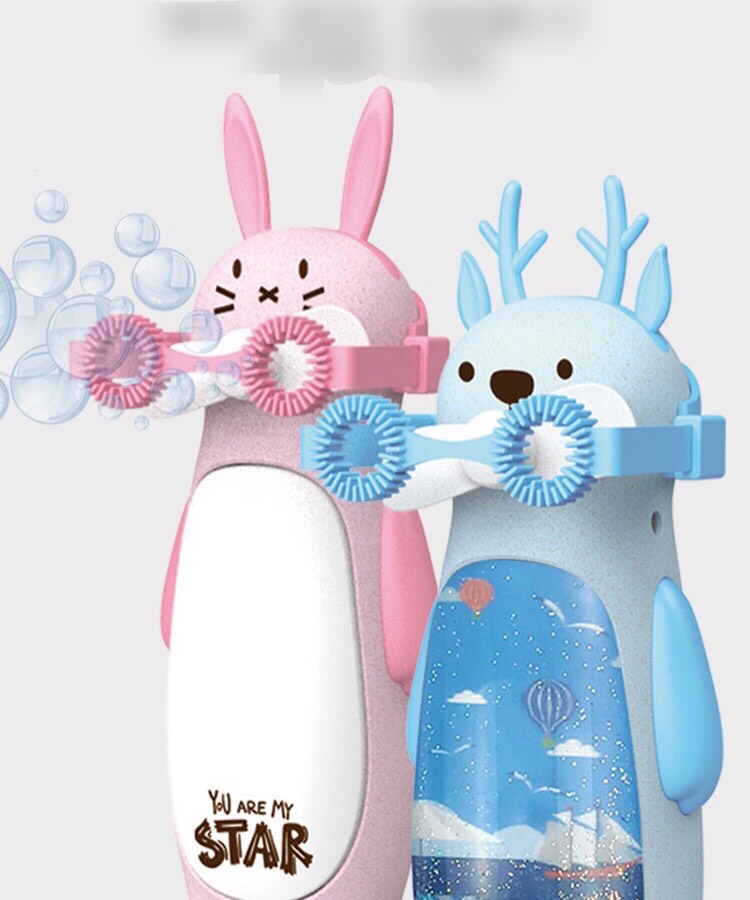 [HCM giao 1-2 ngày][Hot 2020] QUẠT THỔI BONG BÓNG HÌNH THÚ SẠC PIN CÓ ĐÈN - Máy thổi bong bóng hình thú kiêm quạt mini cầm tay sạc pin để bàn