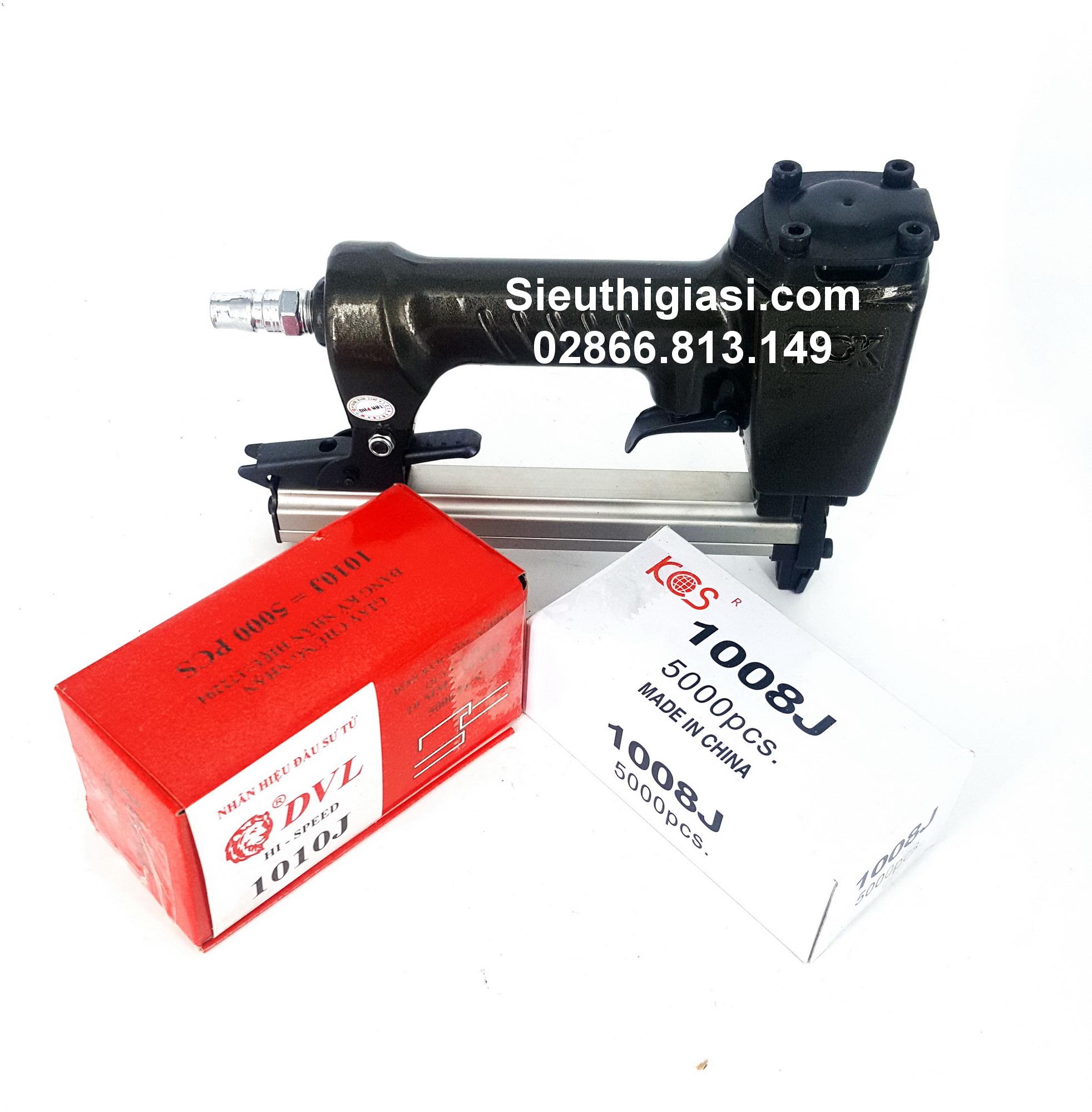 Máy bắn đinh bọc yên xe tok 1013j tặng 1 hộp đinh 1008j