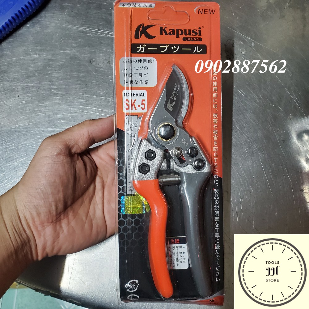 Kéo cắt cành cây cao cấp kapusi japan thép chuẩn sk5 xịn