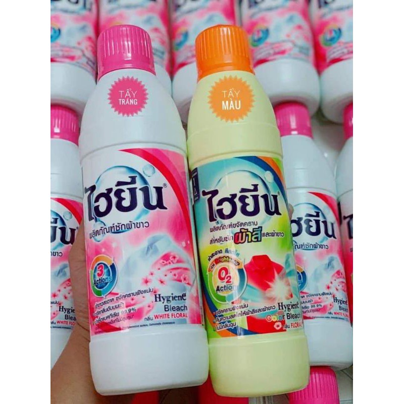 Nước tẩy quần áo trắng và màu Hygiene 250ml Thái Lan - Tẩy quần áo - Tẩy mầu