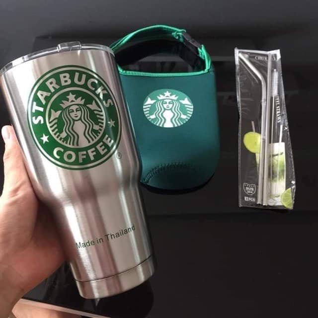 LY GIỮ NHIỆT STARBUCKS BẠC