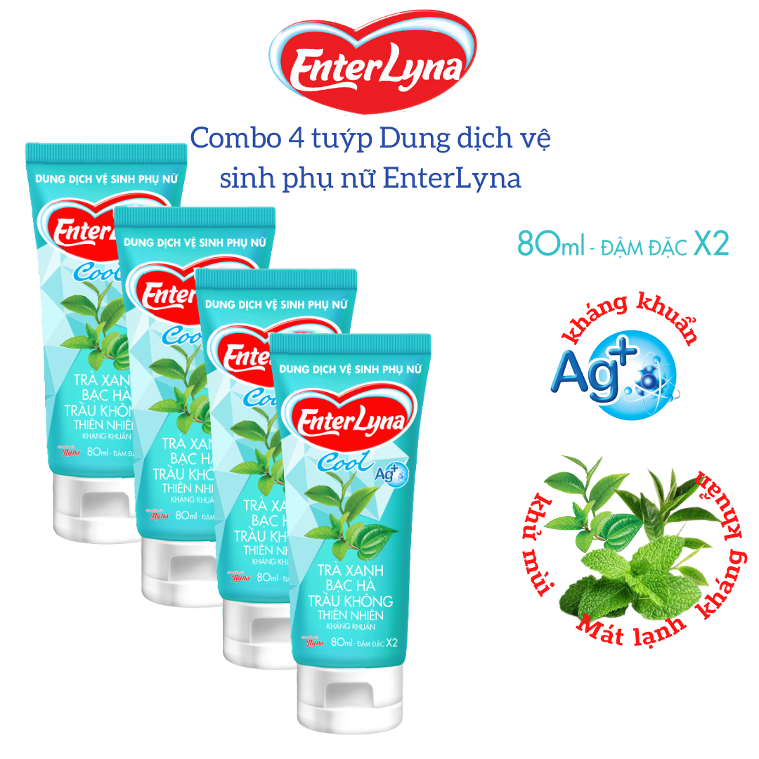 Dung dịch vệ sinh EnterLyna Cool combo 4 chai 80ml. Dung dịch vệ sinh phụ