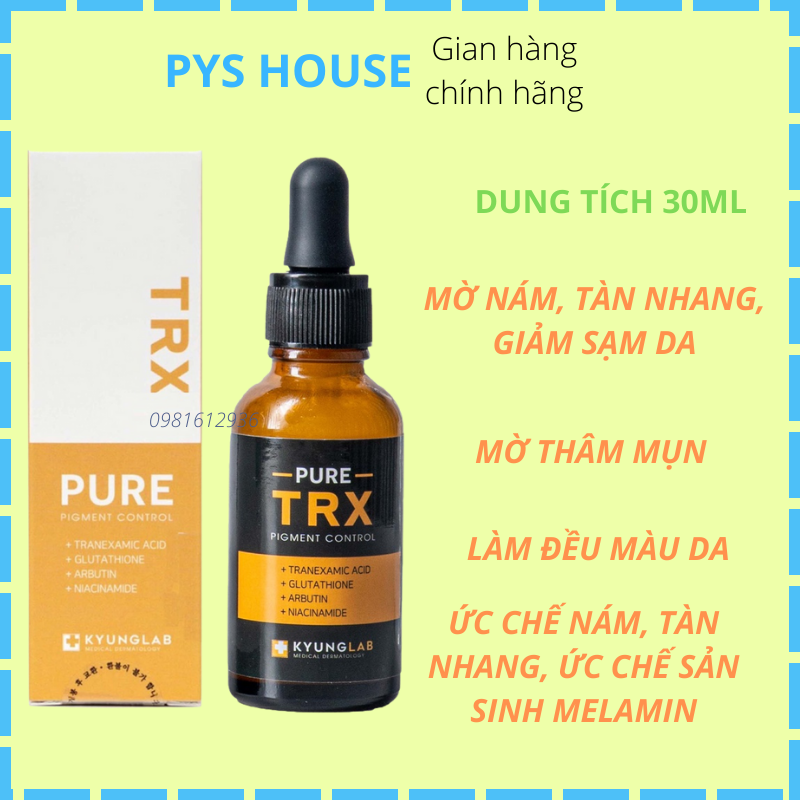 Tinh chất serum giảm nám, trắng da kyung lab pure trx pigment control 30ml chính hãng