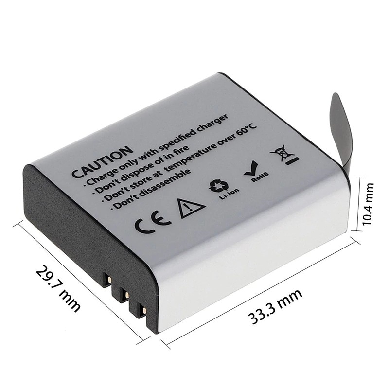 Pin 1350 mah cho mọi camera hành trình eken h9r, sjcam 4000, amkov, camera 4k