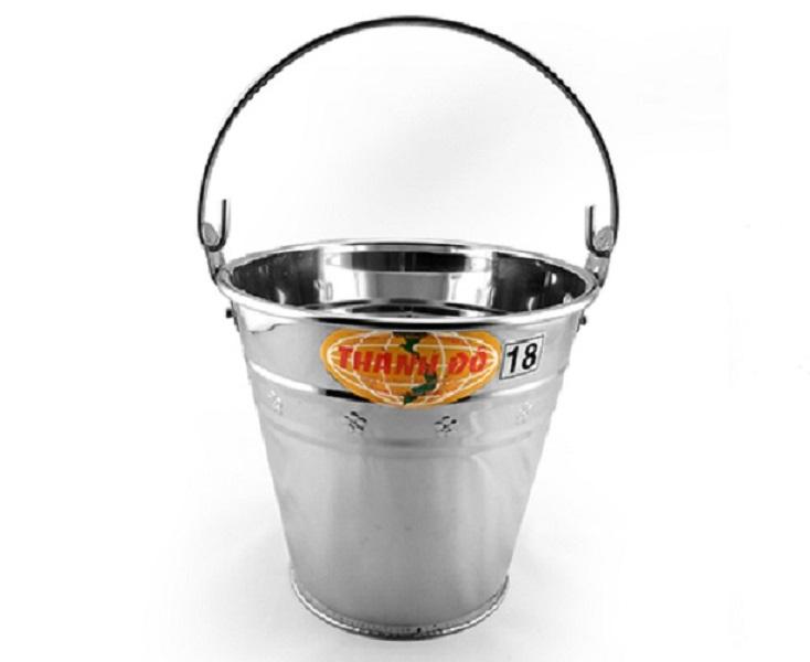 [HCM]Xô Đá Inox Xô Inox Thành Đô size 27 - Xô Đựng Đá Inox Chứa Được 11 Lít