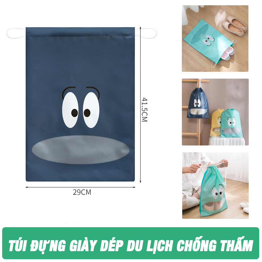 Túi Đựng Giày Chống Bẩn BlueHouse , Túi Dây Rút Đựng Giày Du Lịch Chống Thấm – Chất Liệu Eva Chống Nước, Chống Bụi