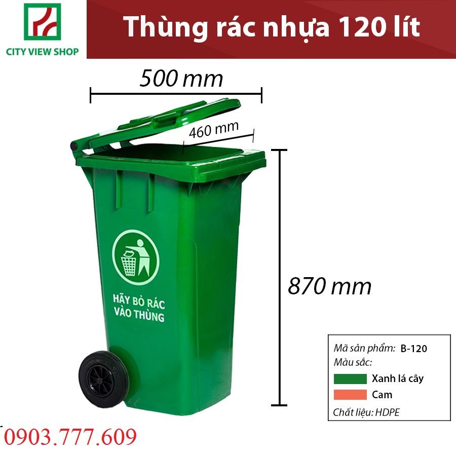 Thùng rác nhựa 120 lít