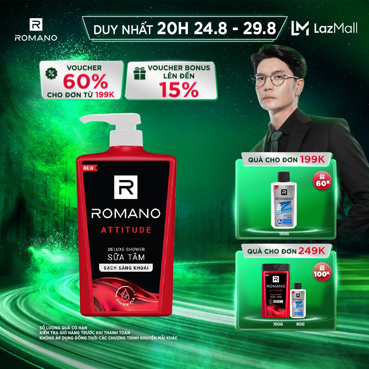 Dầu gội hương nước hoa Romano Attitude 650g