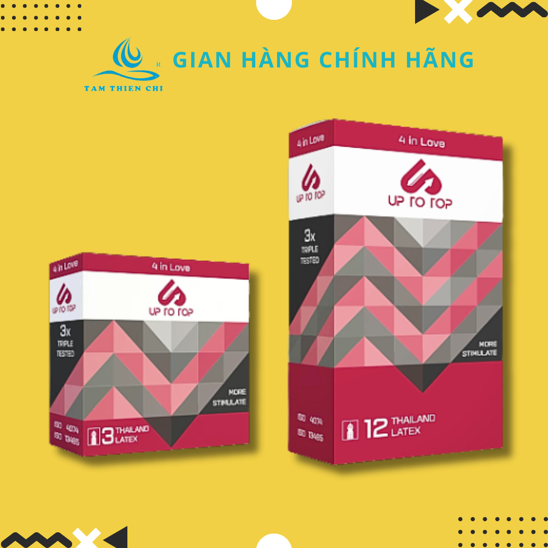 Bao cao su size nhỏ gân gai kéo dài 4 in 1 up to top Tâm Thiện Chí