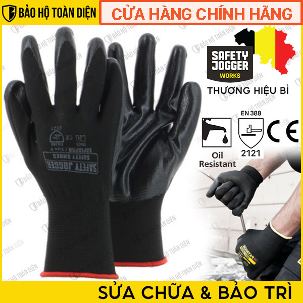 [HCM] Găng tay chống dầu nhớt Jogger Superpro (Thương hiệu Bỉ) _ Găng tay đa năng | Găng tay sửa xe
