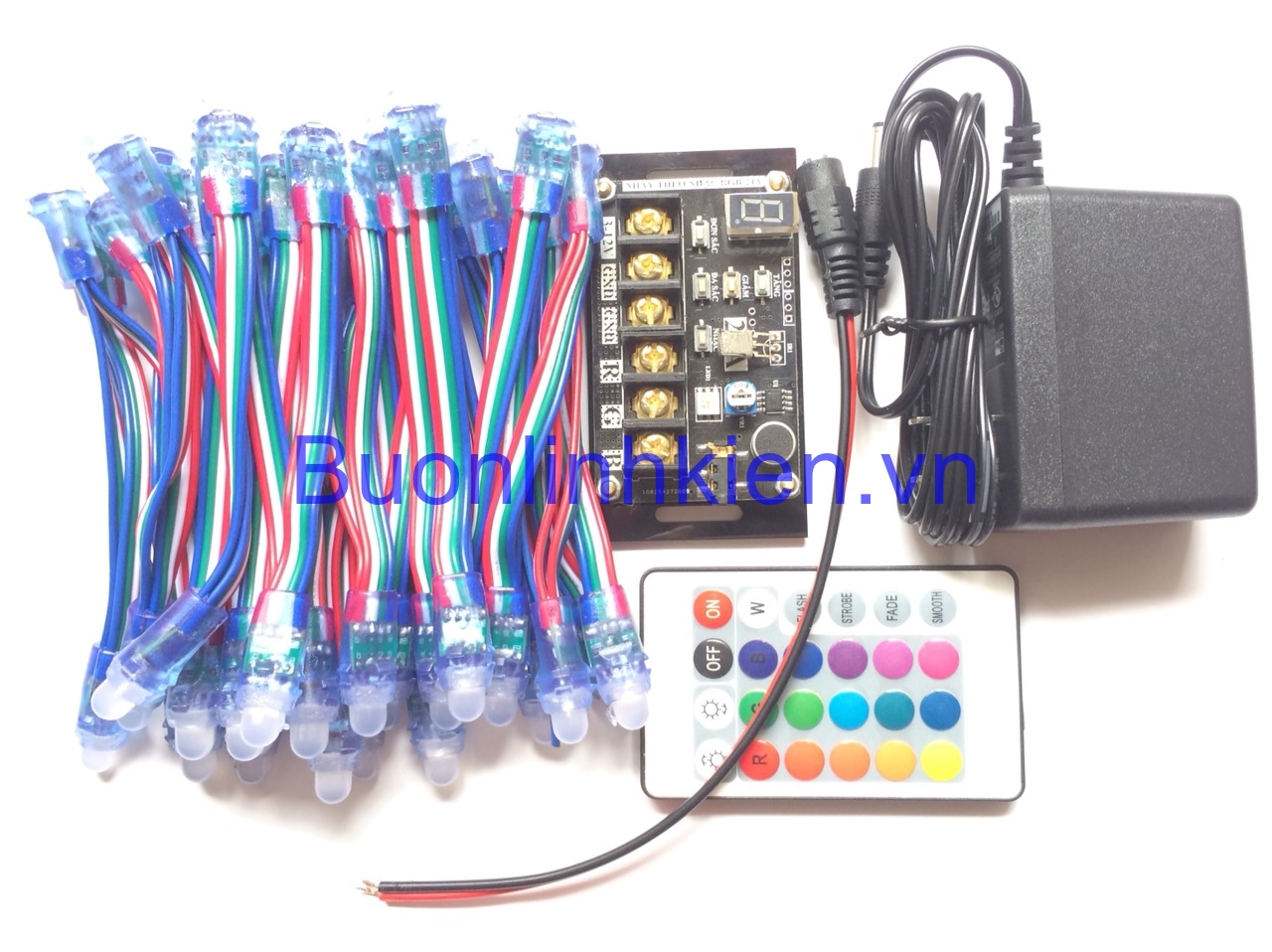 Bộ led nháy theo nhạc RGB 50 LED có remote