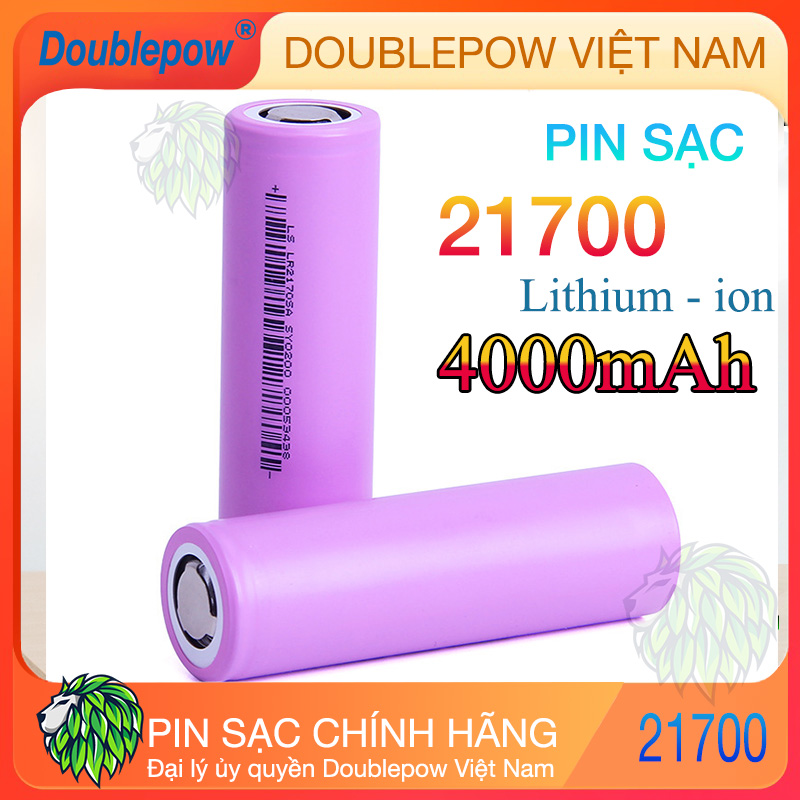 Pin sạc Lithium 21700 Doublepow 4000mAh 3.7V (Hàng chính hãng) Pin Cho Đèn Pin Led Công Suất Cao