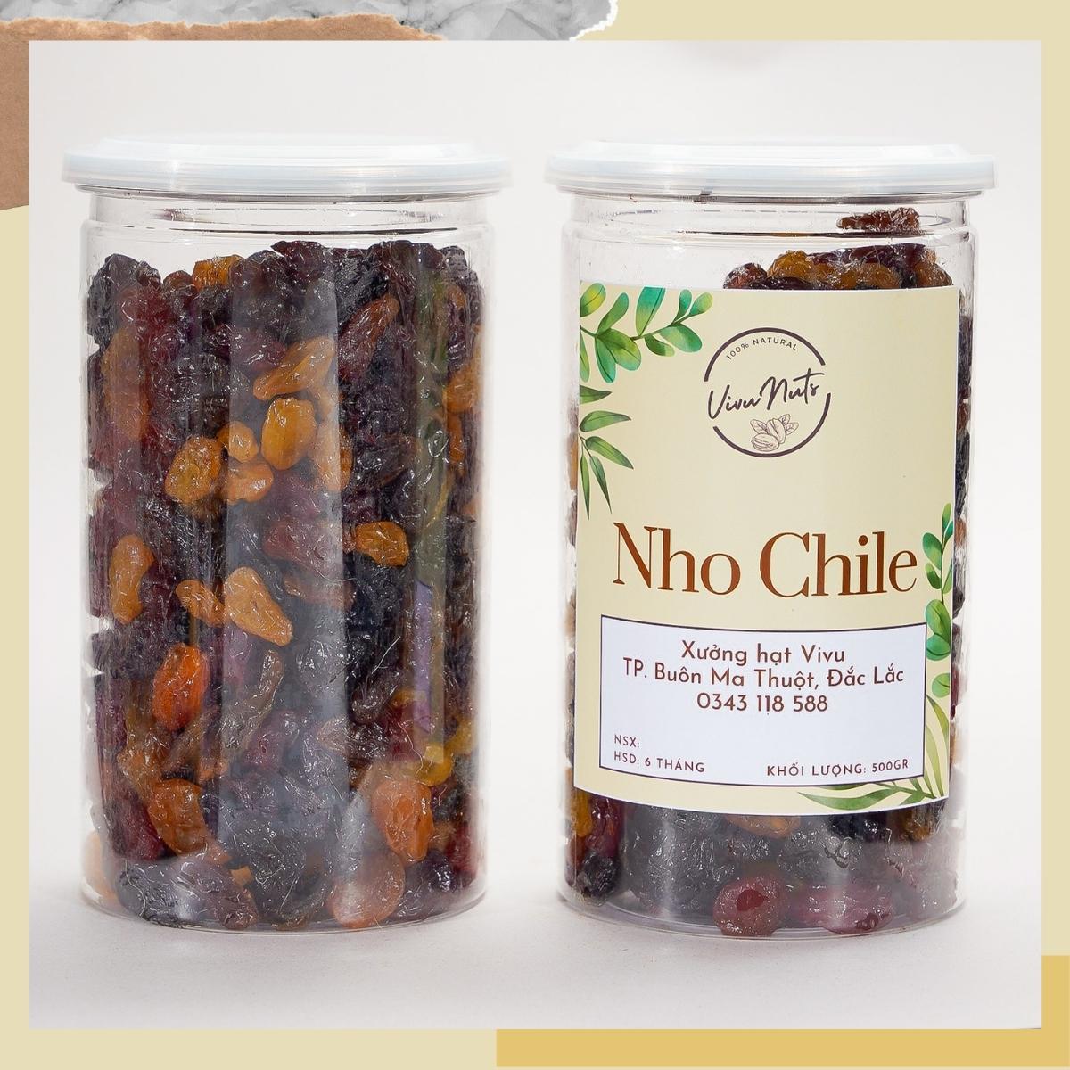 500gram Nho Chile 3 màu trái lớn ngọt thanh, không tẩm đường