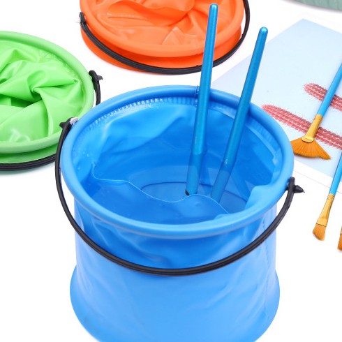 Xô nước vải gấp gọn 2 ngăn, rửa cọ, đựng nước