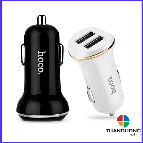 Cốc Sạc xe hơi HOCO Z1 2 cổng USB (nhiều màu)