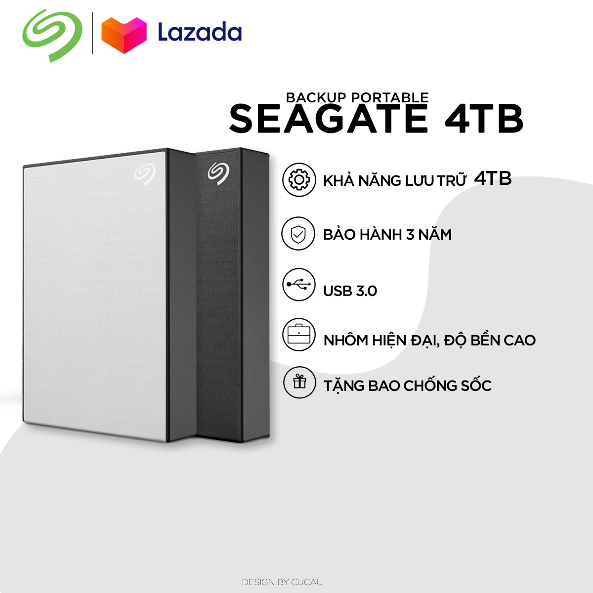 Ổ cứng di động 4TB Seagate Backup Portable - Tặng bao chống sốc