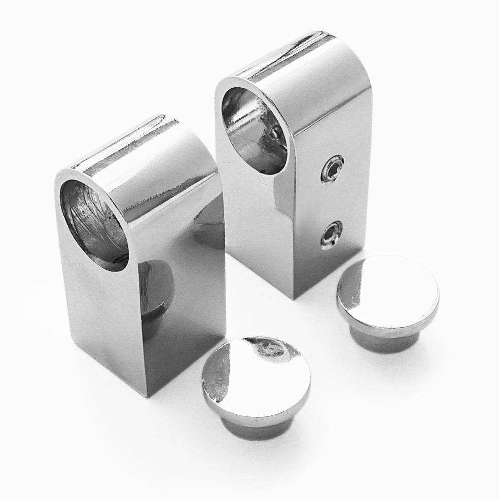 Bộ 2 bas thanh treo đồng mạ chorme cao cấp lỗ phi 16