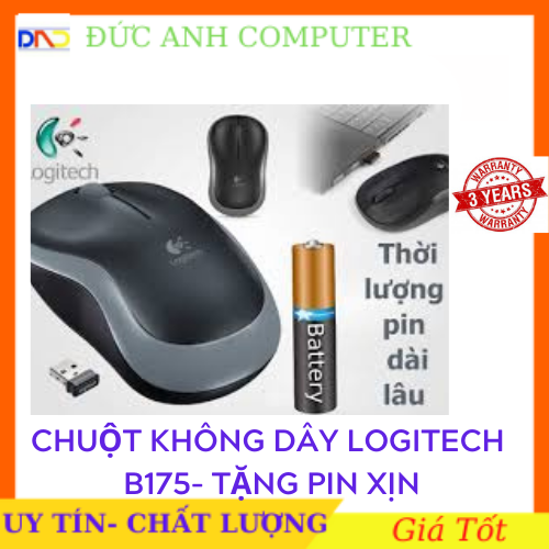 Chuột không dây chuột không dây Logitech B175 - độ nhạy cao - chính hãng Digiworld - bảo hành 12 tháng