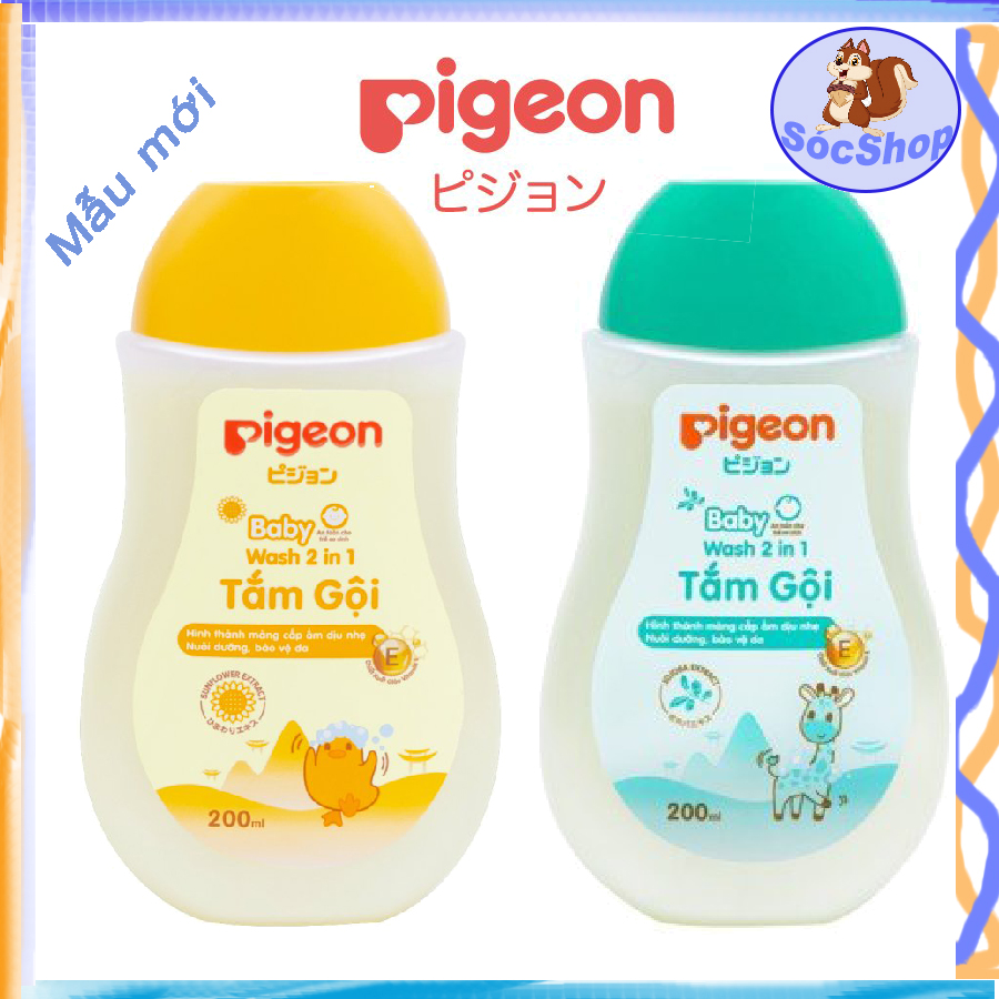 Tắm gội dịu nhẹ pigeon 200ml