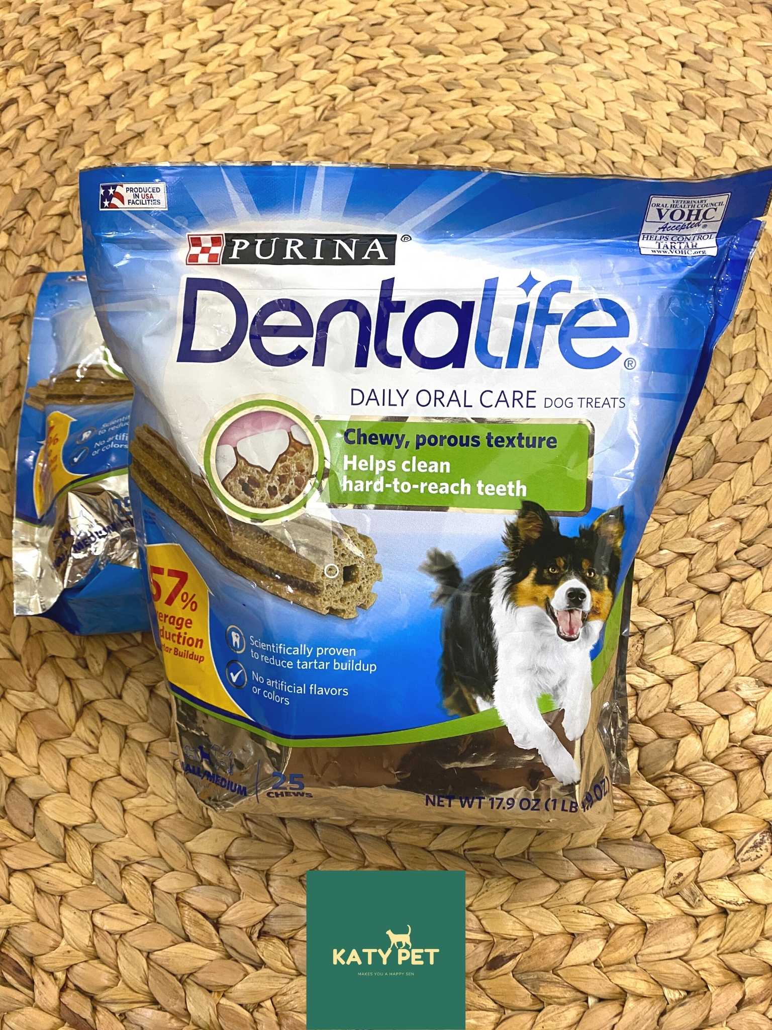 Que gặm làm sạch răng cho chó Purina Dentalife - hàng Mỹ chiết
