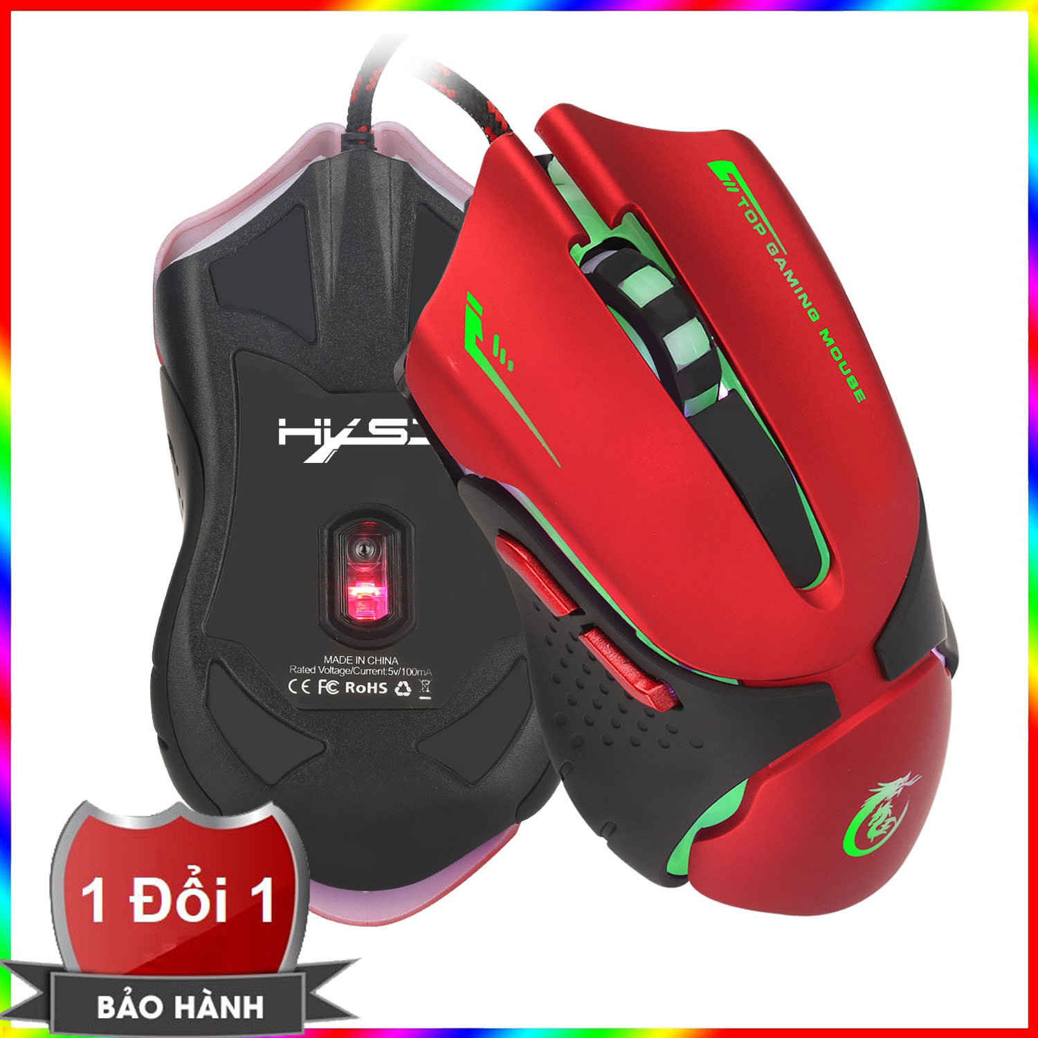 Chuột chơi game hxsj a903 led rgb - chuột máy tính led rgb - gaming mouse hxsj a903