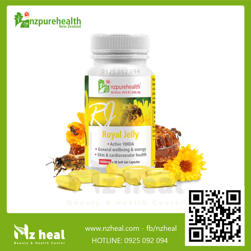 Viên sữa ong royal jelly nzpurehealth 30 viên