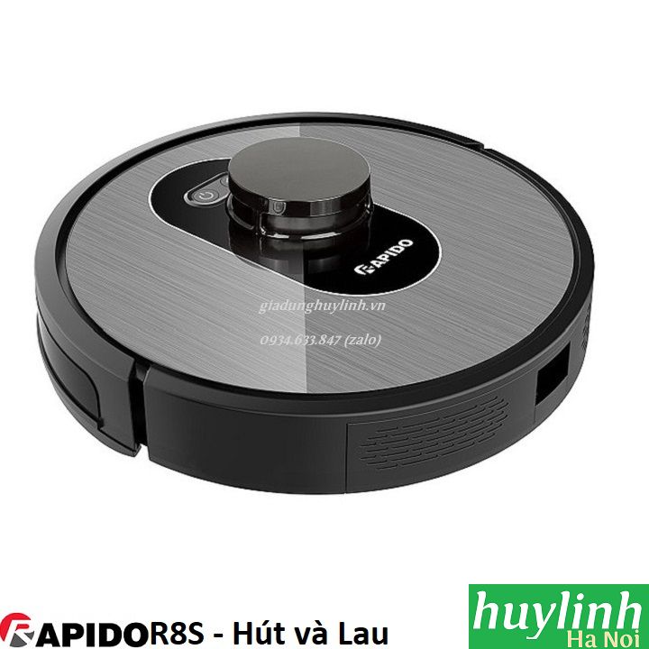 Robot hút bụi lau nhà Rapido R8S - Có rada cao cấp - ĐK Smartphone
