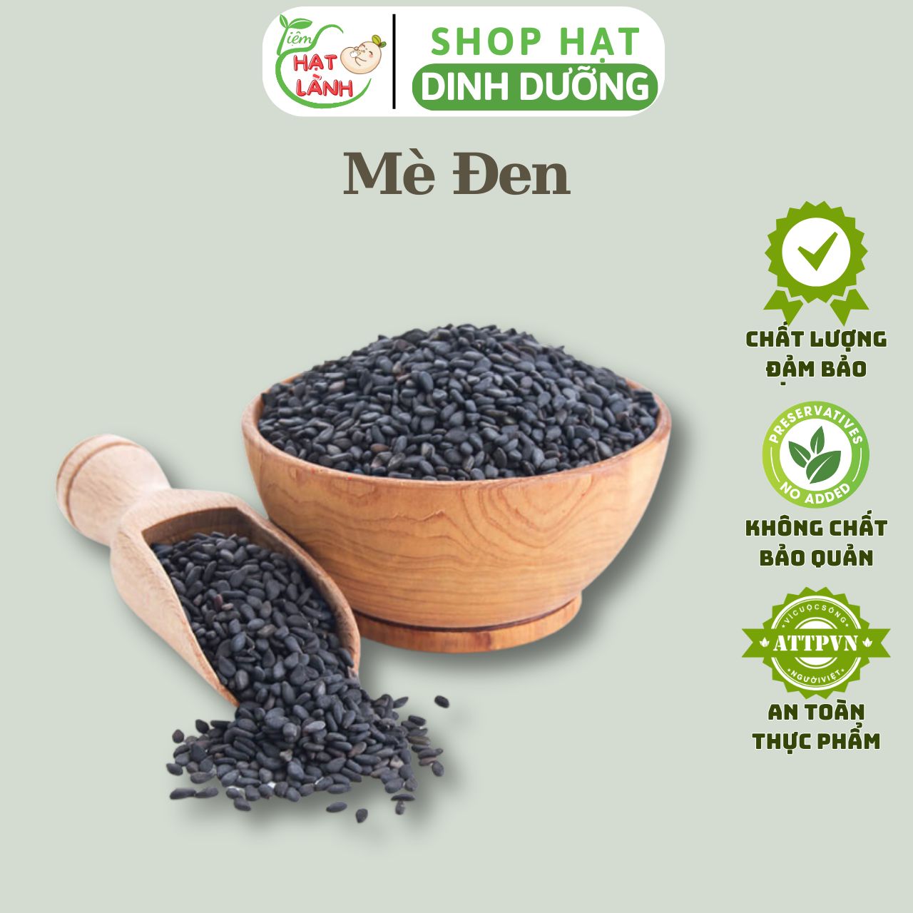 Mè đen, vừng đen dùng làm sữa hạt, chè, làm bánh & sữa hạt, muối mè, bơ - Tiệm hạt lành