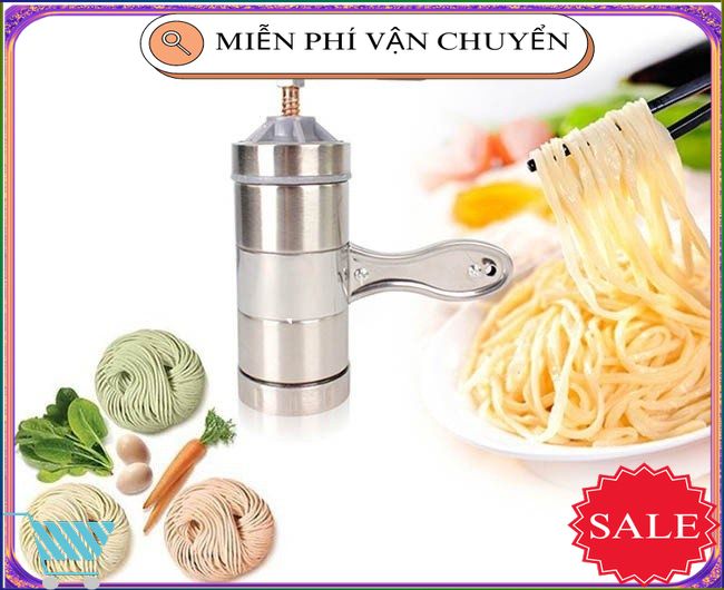 Dụng cụ làm bún, máy làm bún tươi, 5 đầu inox cao cấp, thiết kế mini cho gia đình bạn