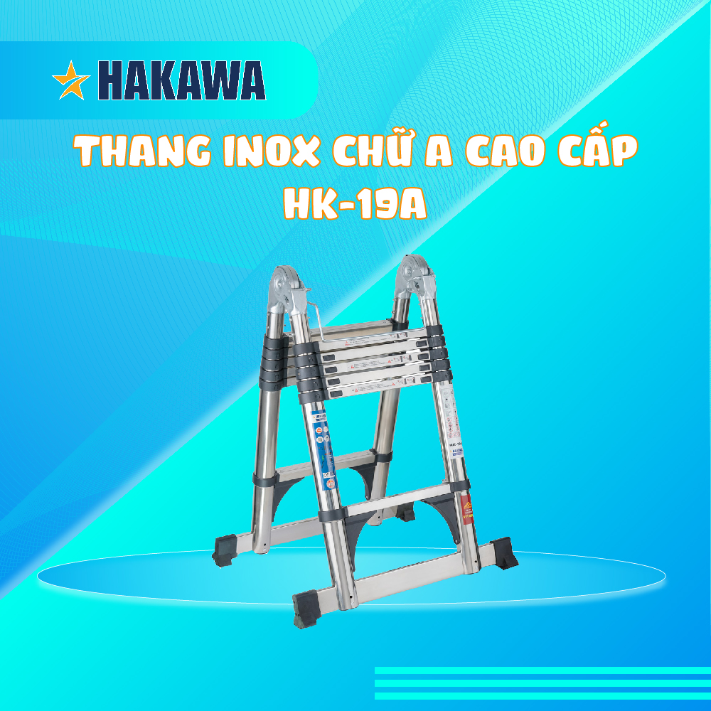 Thang inox rút đôi hakawa hk-19a - bảo hành chính hãng 12 tháng