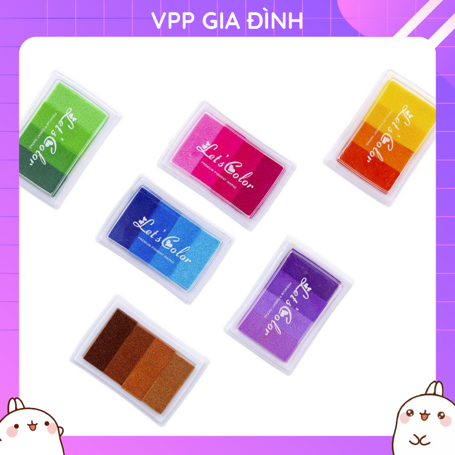 Hộp mực dấu 4 màu gradient let's color