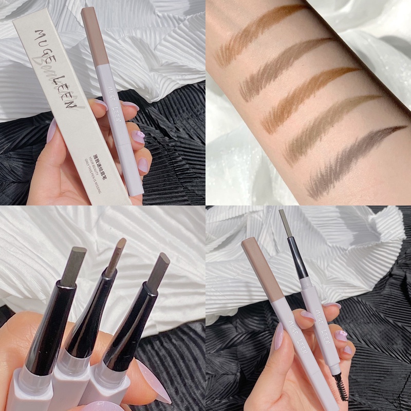 Chì kẻ mày 2 đầu MUGE LEEN không thấm nước bền màu với 5 màu 0.2g