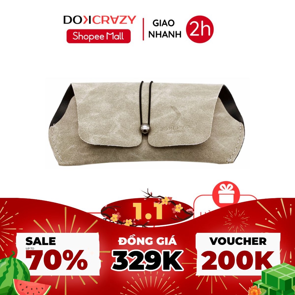 Fullbox hộp đựng kính và bao da thời trang bản Limited DOKCRAZY kèm khăn lau kính chuyên dụng chính hãng local brand