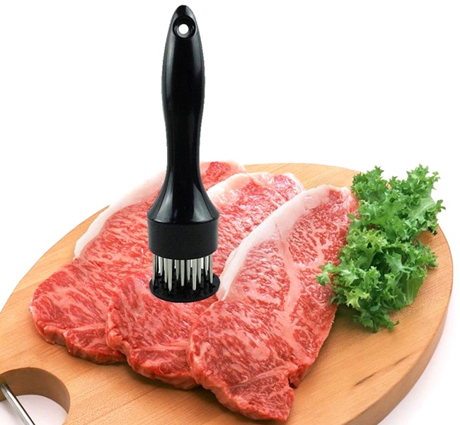 [HCM]Dụng cụ làm mềm thịt Meat Tenderizer - Kim Làm Mềm Thịt Với Thép Không Gỉ Cho Nhà Bếp - Đồ dần thịt - Dụng cụ đâm thịt