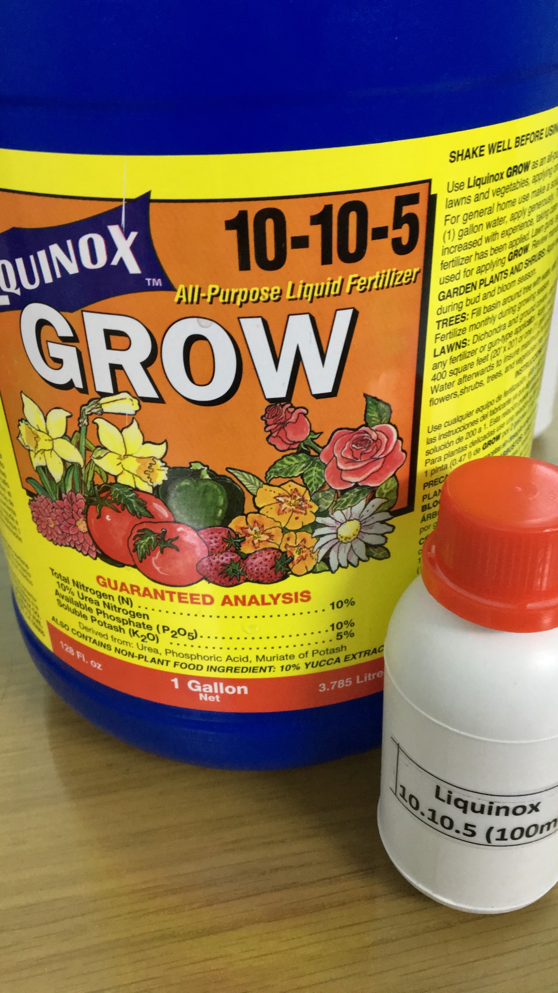 Phân bón Liquinox Grow 10-10-5 hàng nhập từ Mỹ lọ 100ml