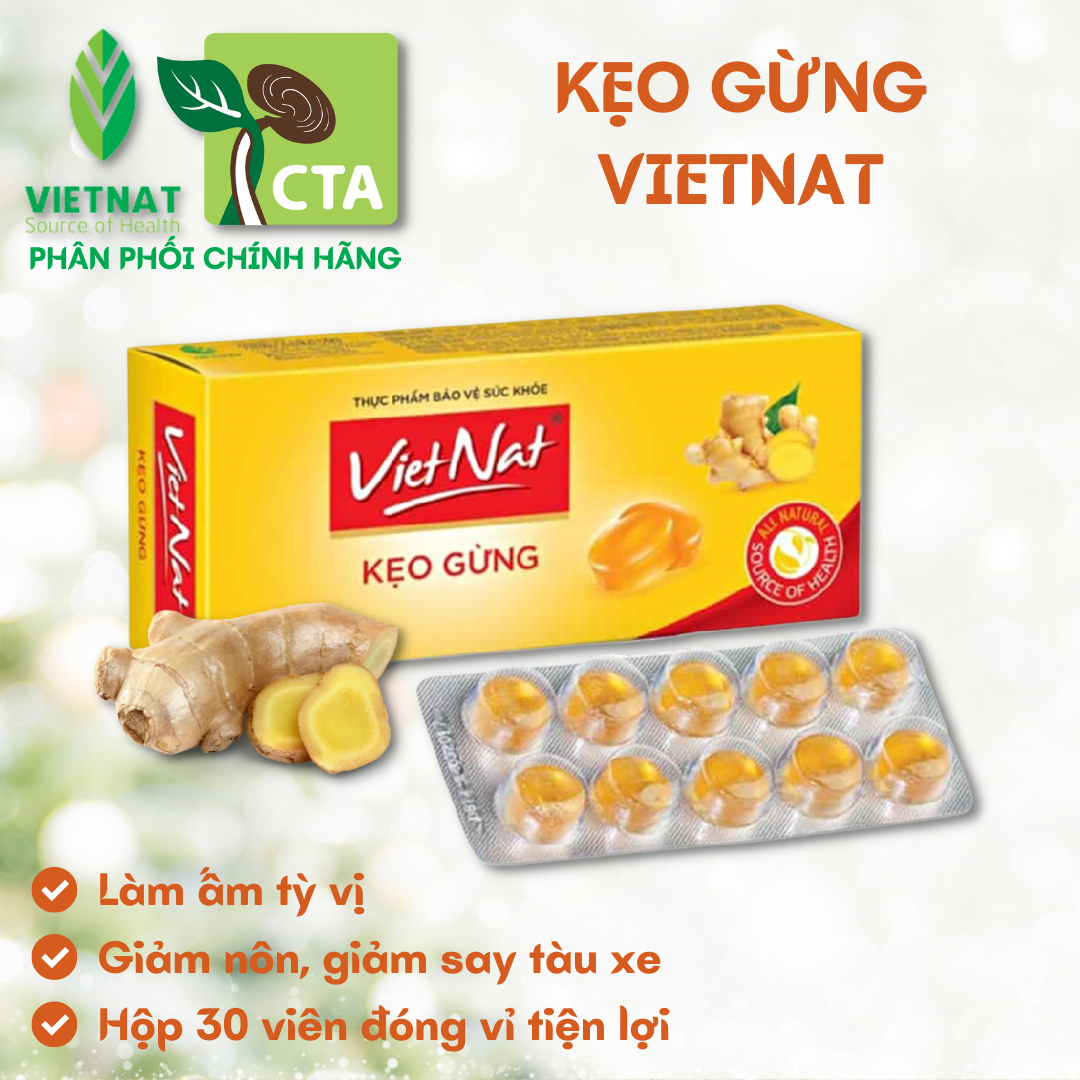 Kẹo Gừng Vietnat (Hộp/30 viên)