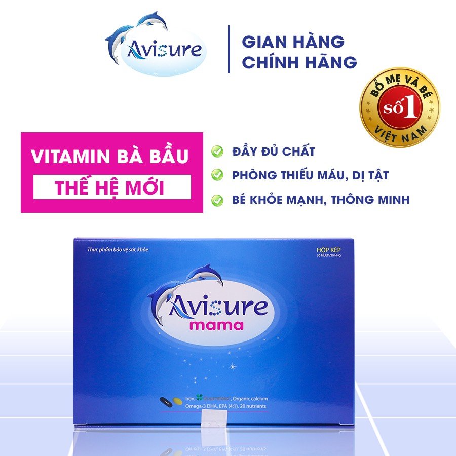 Vitamin tổng hợp dành cho bà bầu, trước và sau sinh Avisure Mama